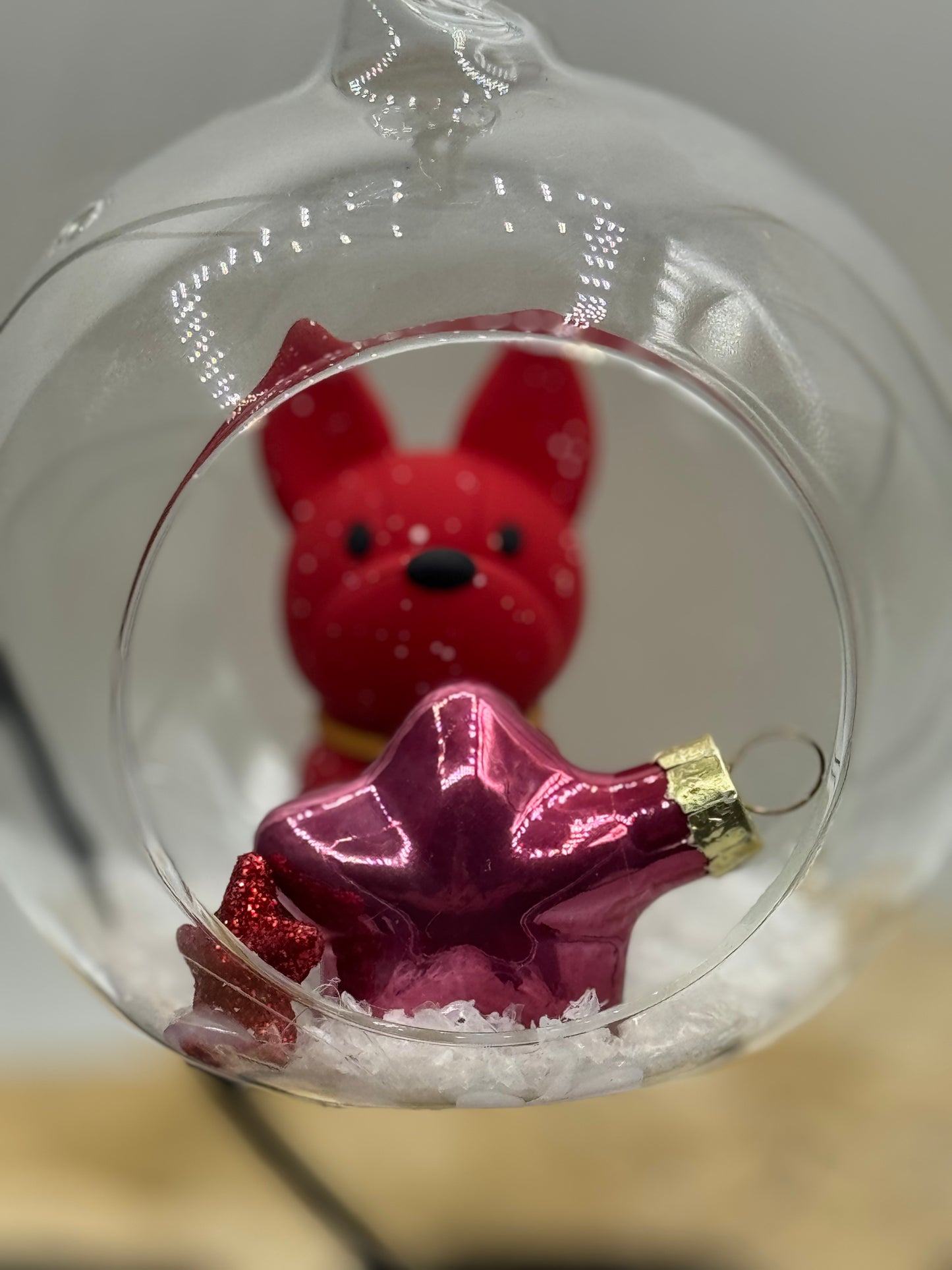 Französische Bulldogge in Weihnachtskugel - Sale