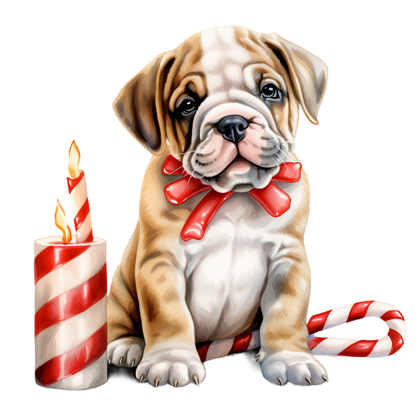 Englische Bulldogge Bügelbild Weihnachten #7