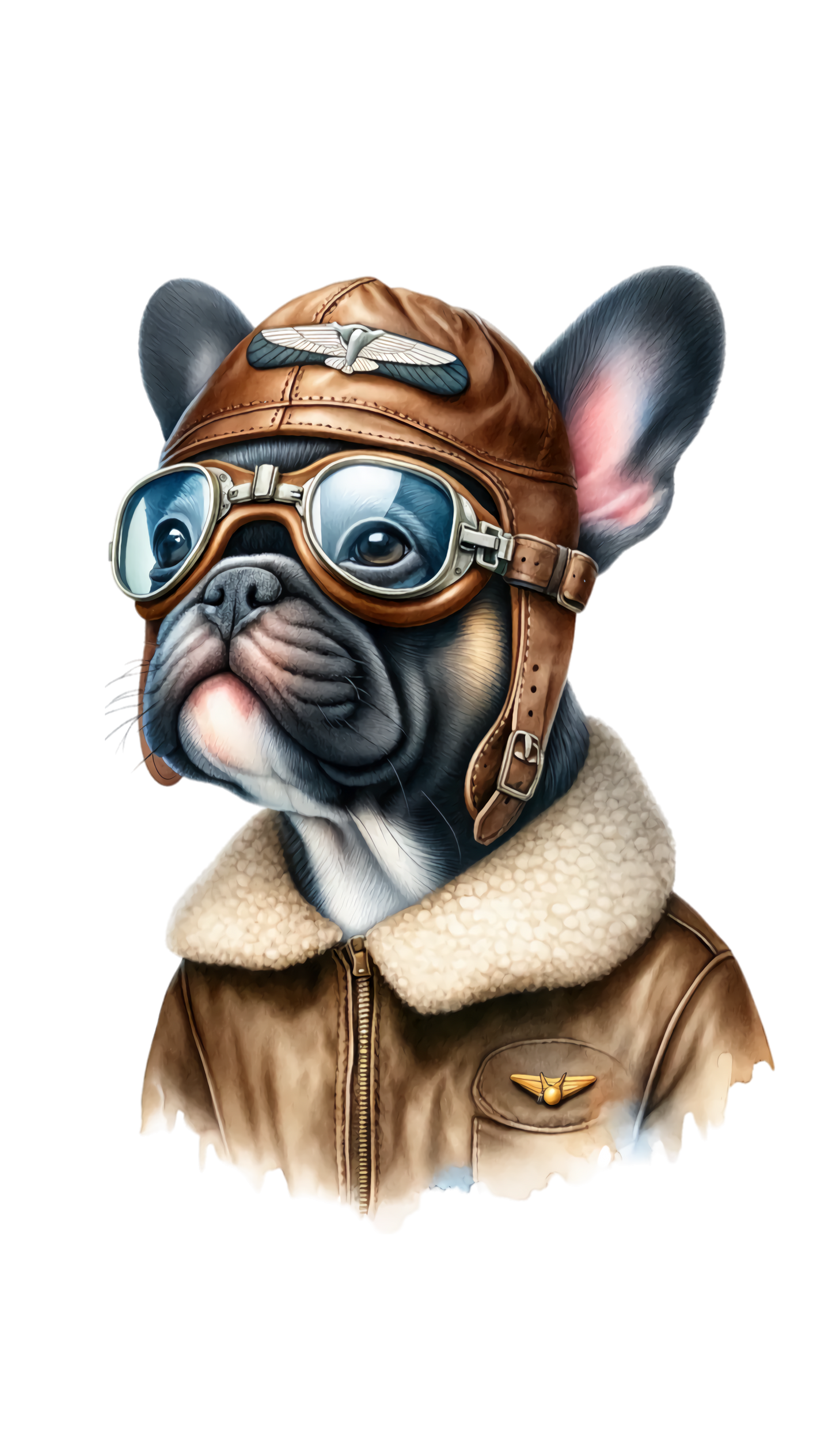 Französische Bulldogge Bügelbild Fiktiv #45