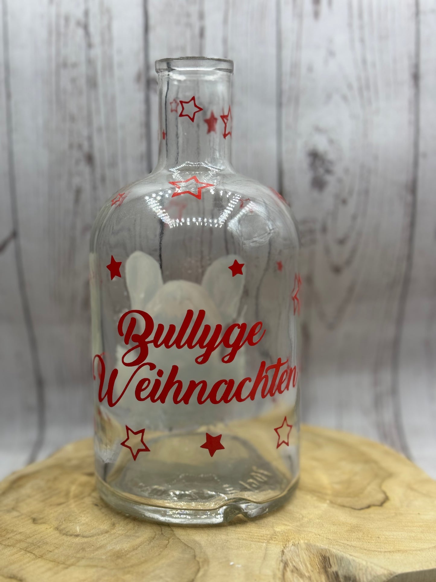 Französische Bulldogge Flasche Weihnachten sofort versandbereit - Sale