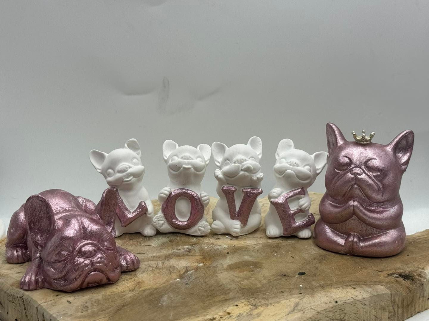 Französische Bulldogge Figuren Set #41