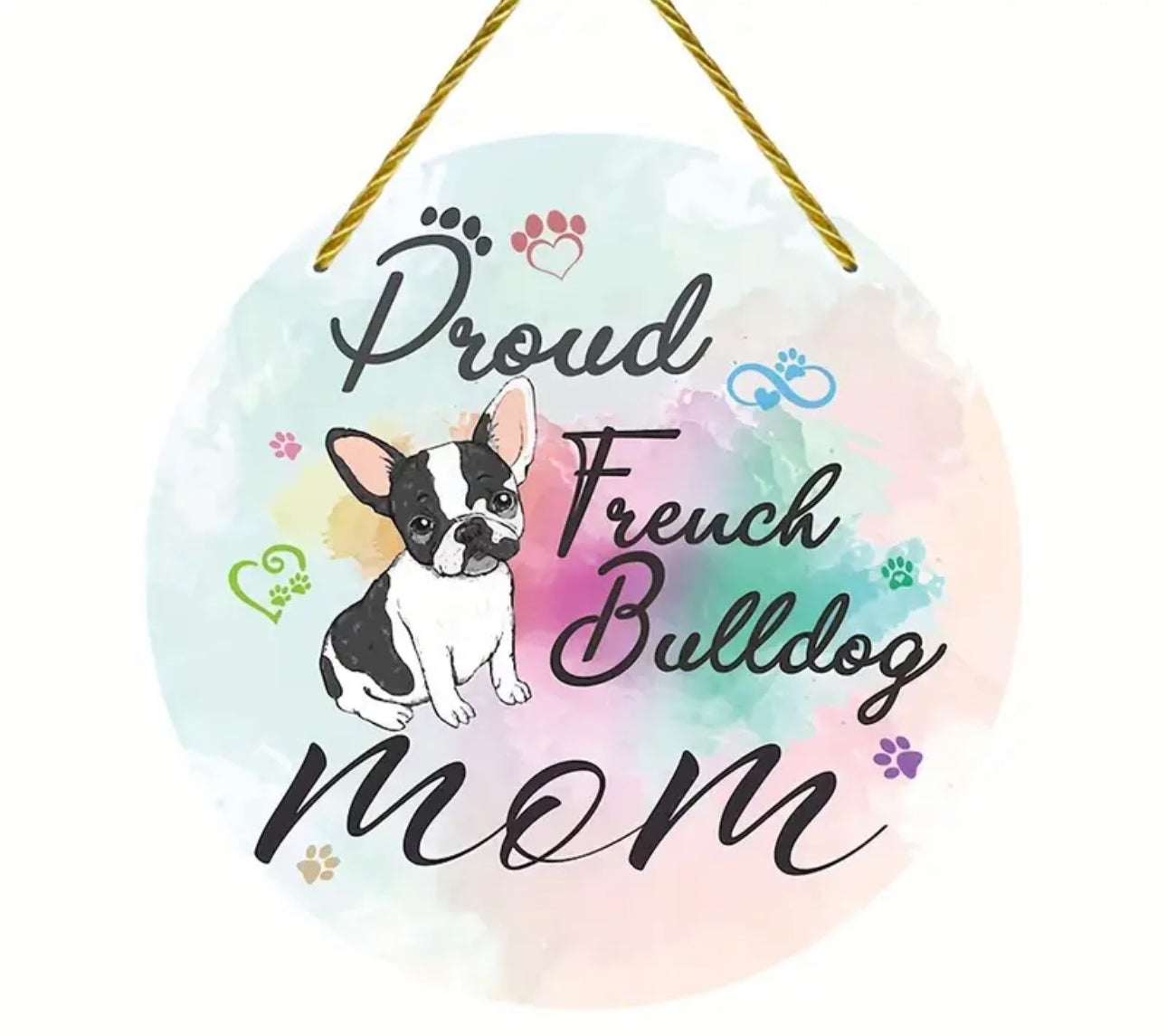Französische Bulldogge Dekoschild / Dekoration / Sonnenfänger #19