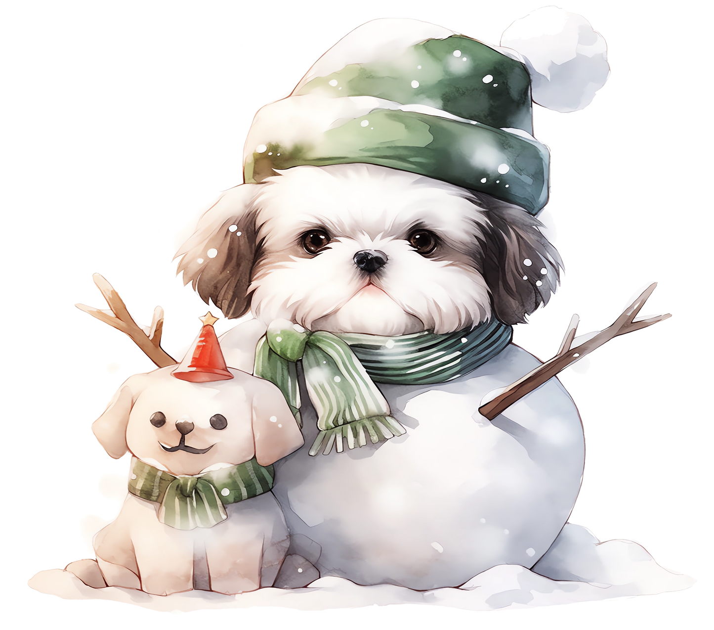 Shih Tzu Bügelbild Weihnachten #12
