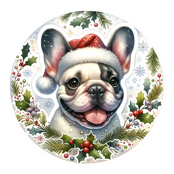 Französische Bulldogge Bügelbild Weihnachten #66