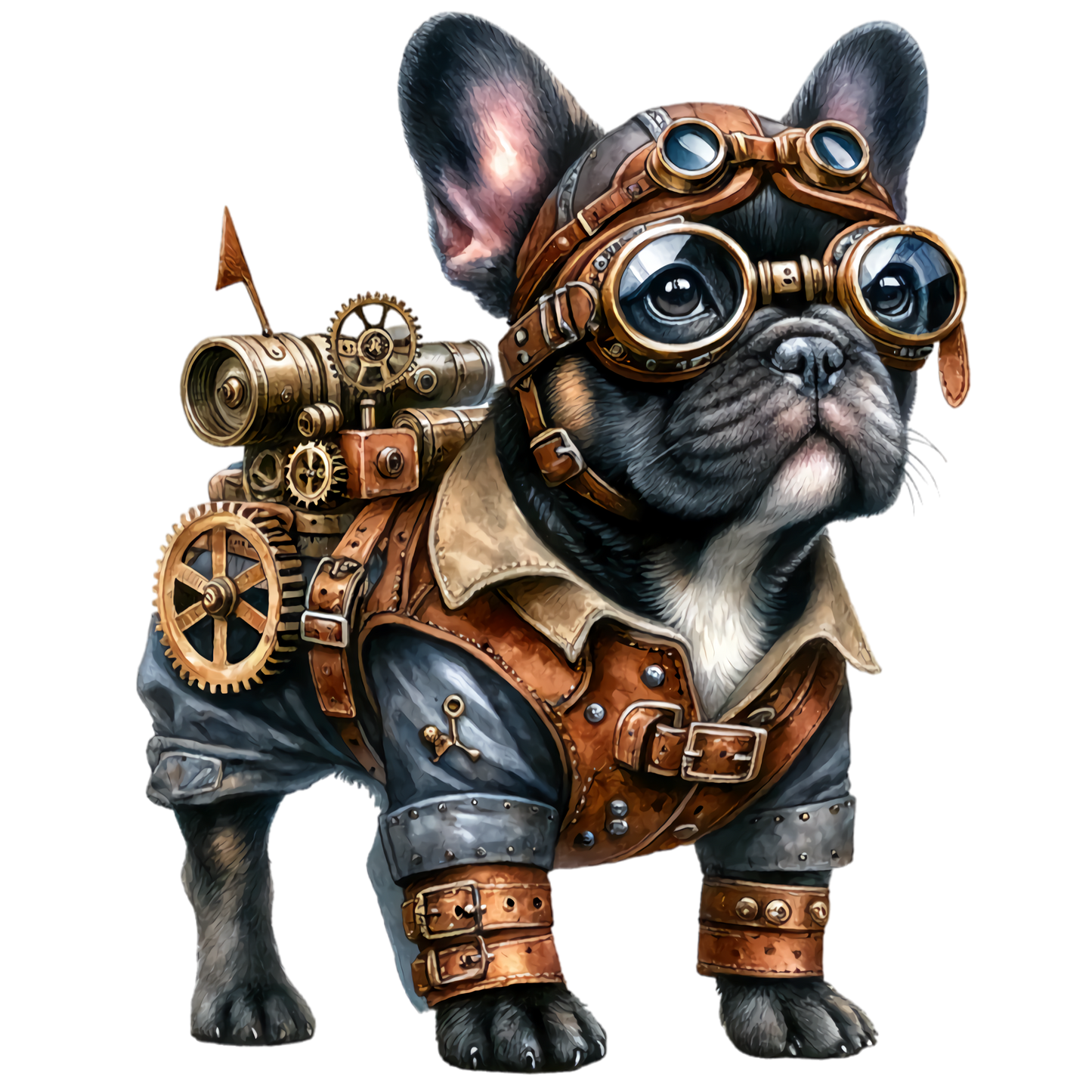 Französische Bulldogge Bügelbild Fiktiv #59