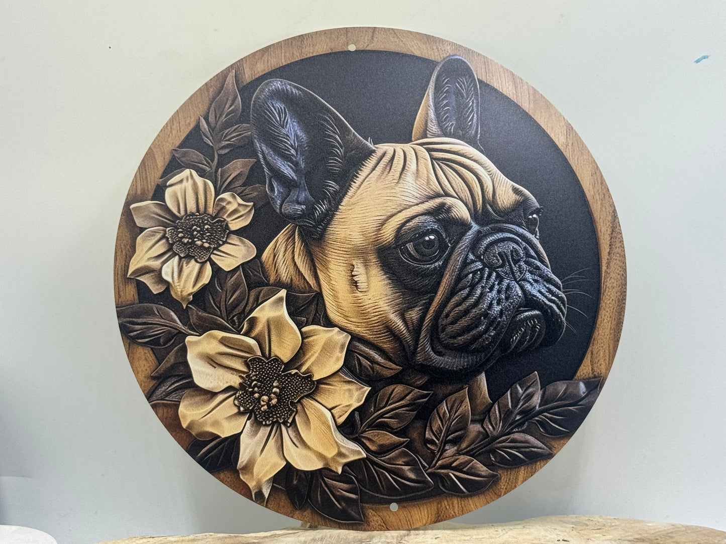 Französische Bulldogge Türschild / Dekoschild / Blechschild #68