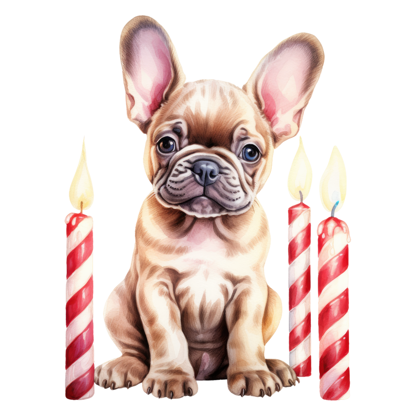 Französische Bulldogge Bügelbild Weihnachten #94