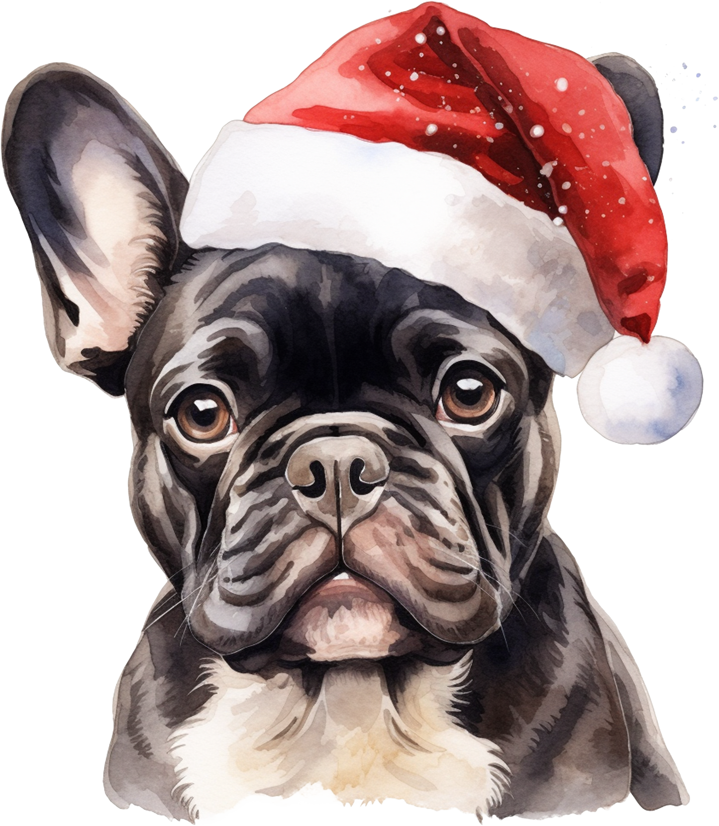 Französische Bulldogge Bügelbild Weihnachten #44