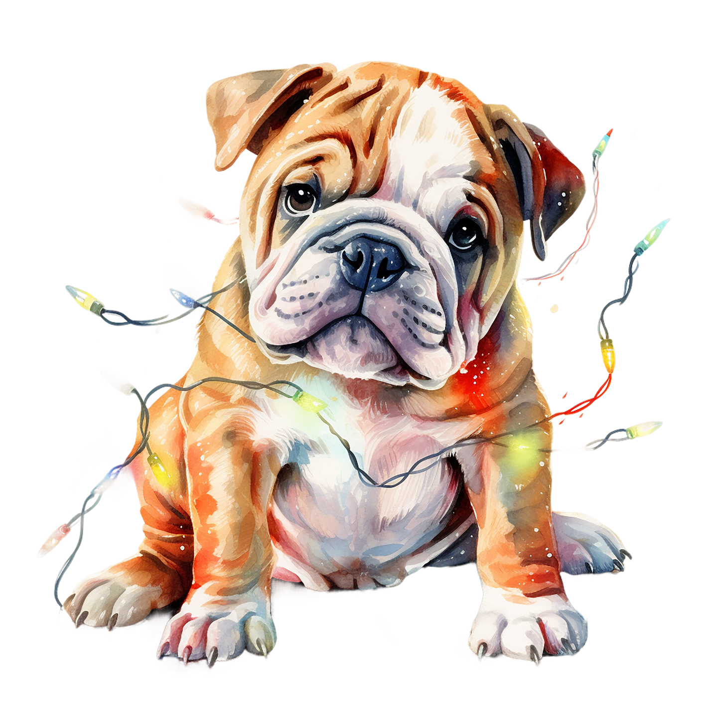 Englische Bulldogge Bügelbild Weihnachten #9