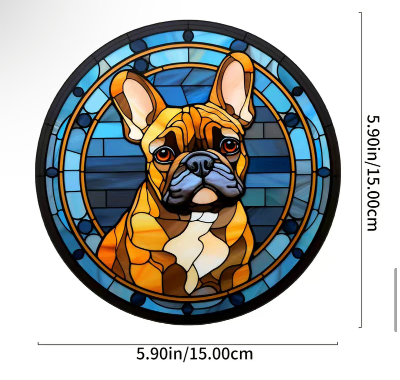 Französische Bulldogge Dekoschild / Dekoration / Sonnenfänger #4