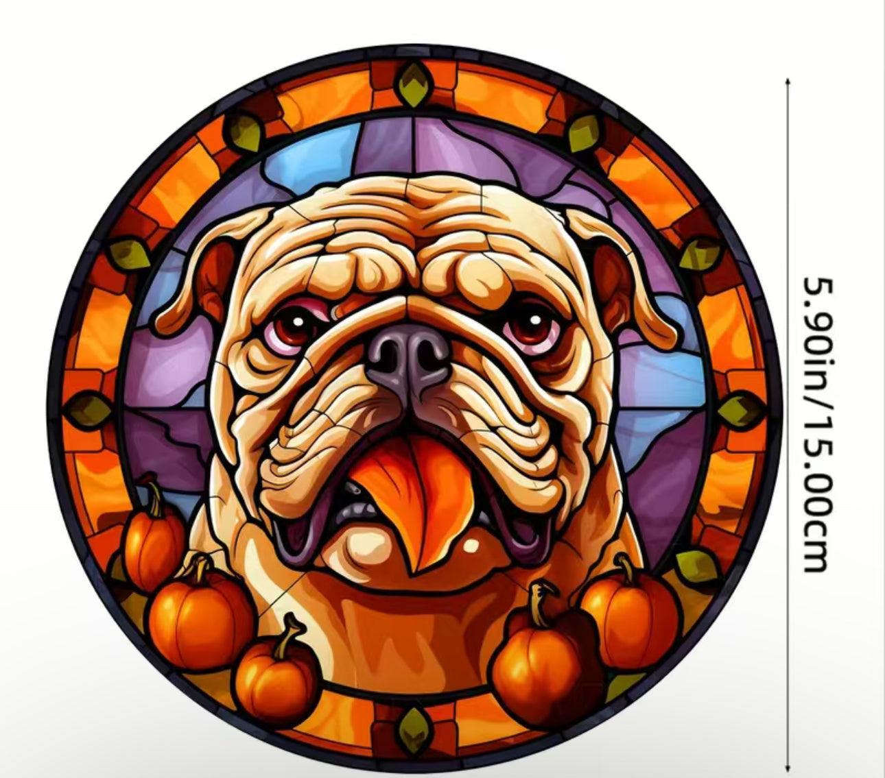 Englische Bulldogge Dekoschild / Dekoration / Sonnenfänger #1 - Sale
