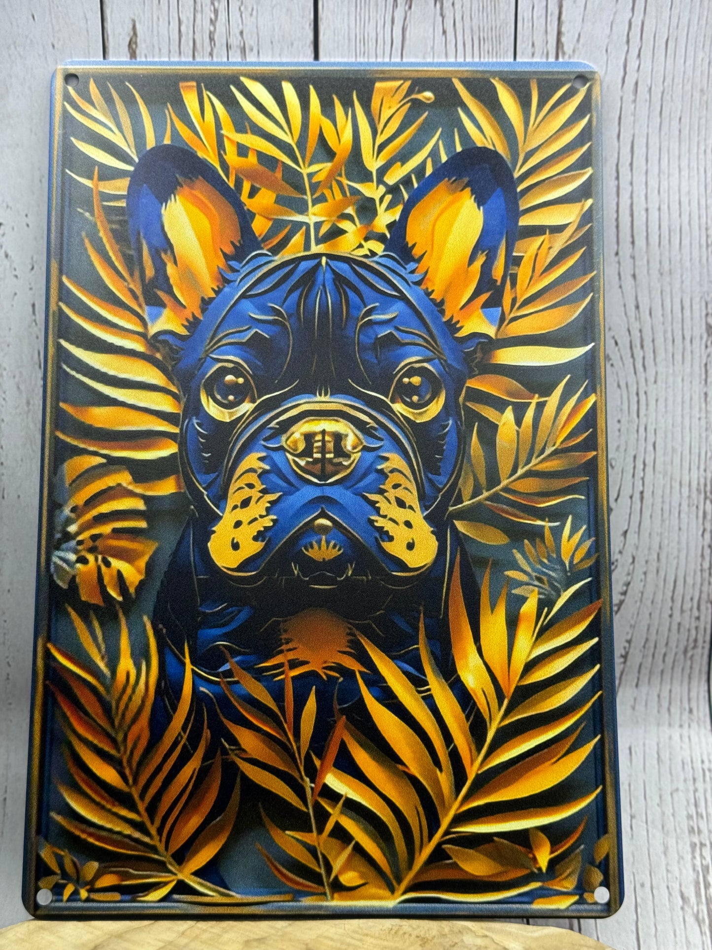 Französische Bulldogge Türschild / Dekoschild / Blechschild #138