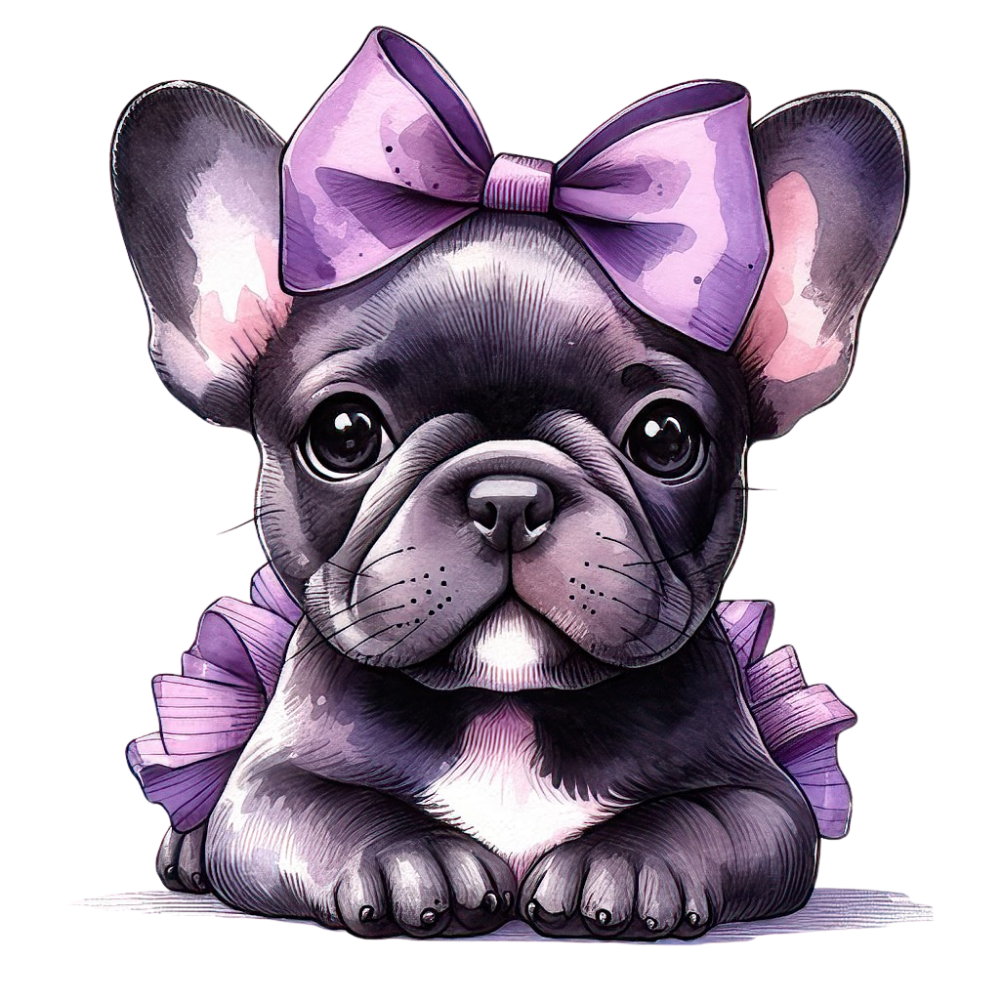 Französische Bulldogge Bügelbild Fiktiv #87