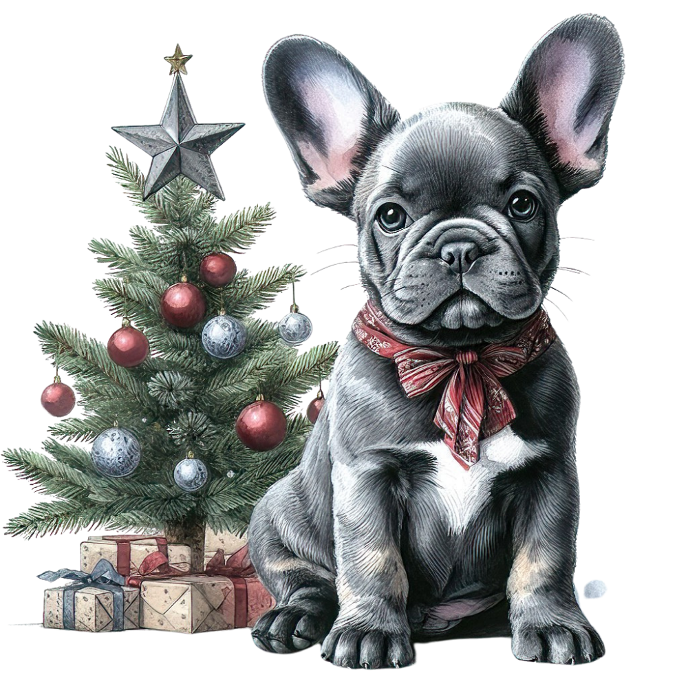 Französische Bulldogge Bügelbild Weihnachten #140