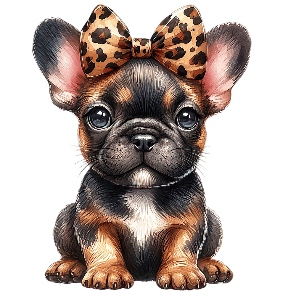Französische Bulldogge Bügelbild Fiktiv #86