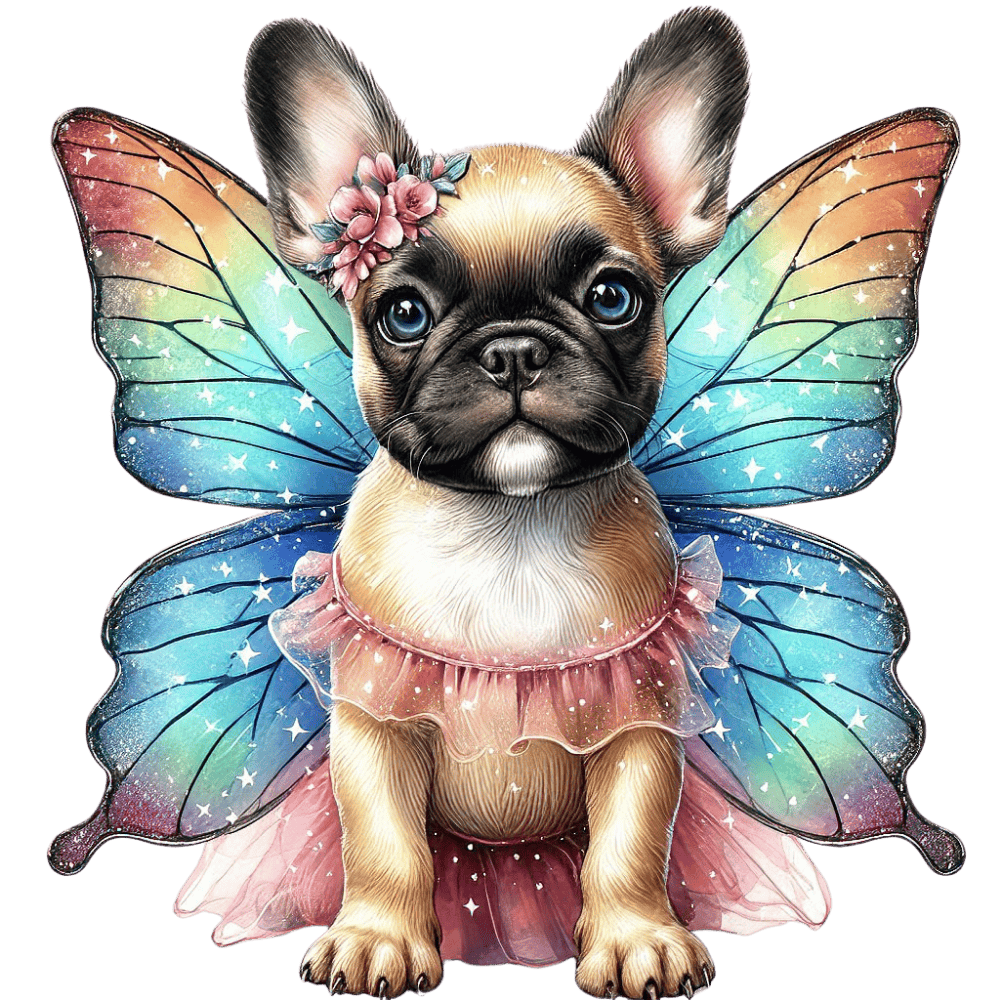 Französische Bulldogge Bügelbild Fiktiv #83