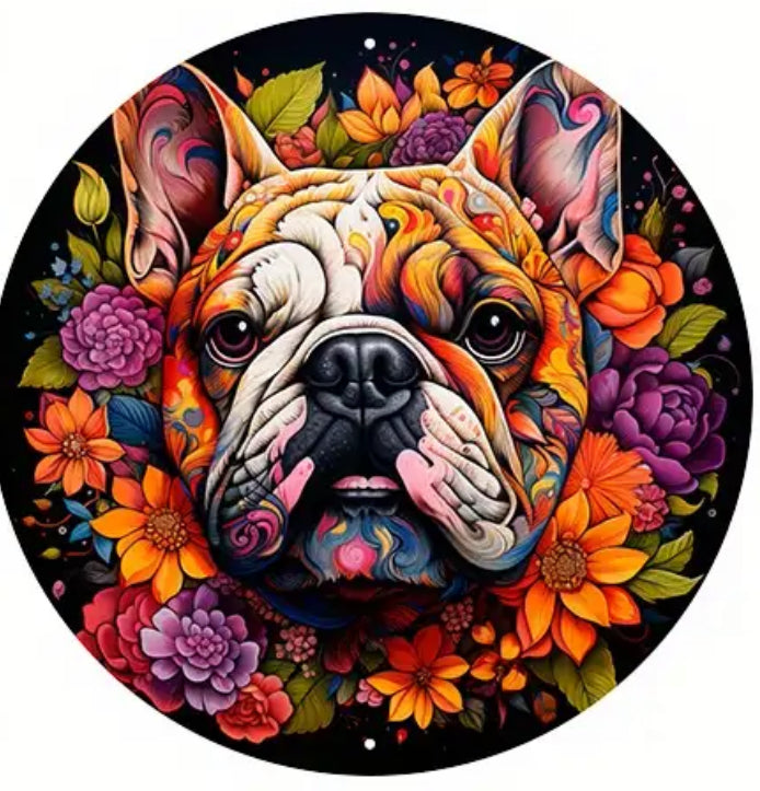 Französische Bulldogge Türschild / Dekoschild / Blechschild #146- Sale