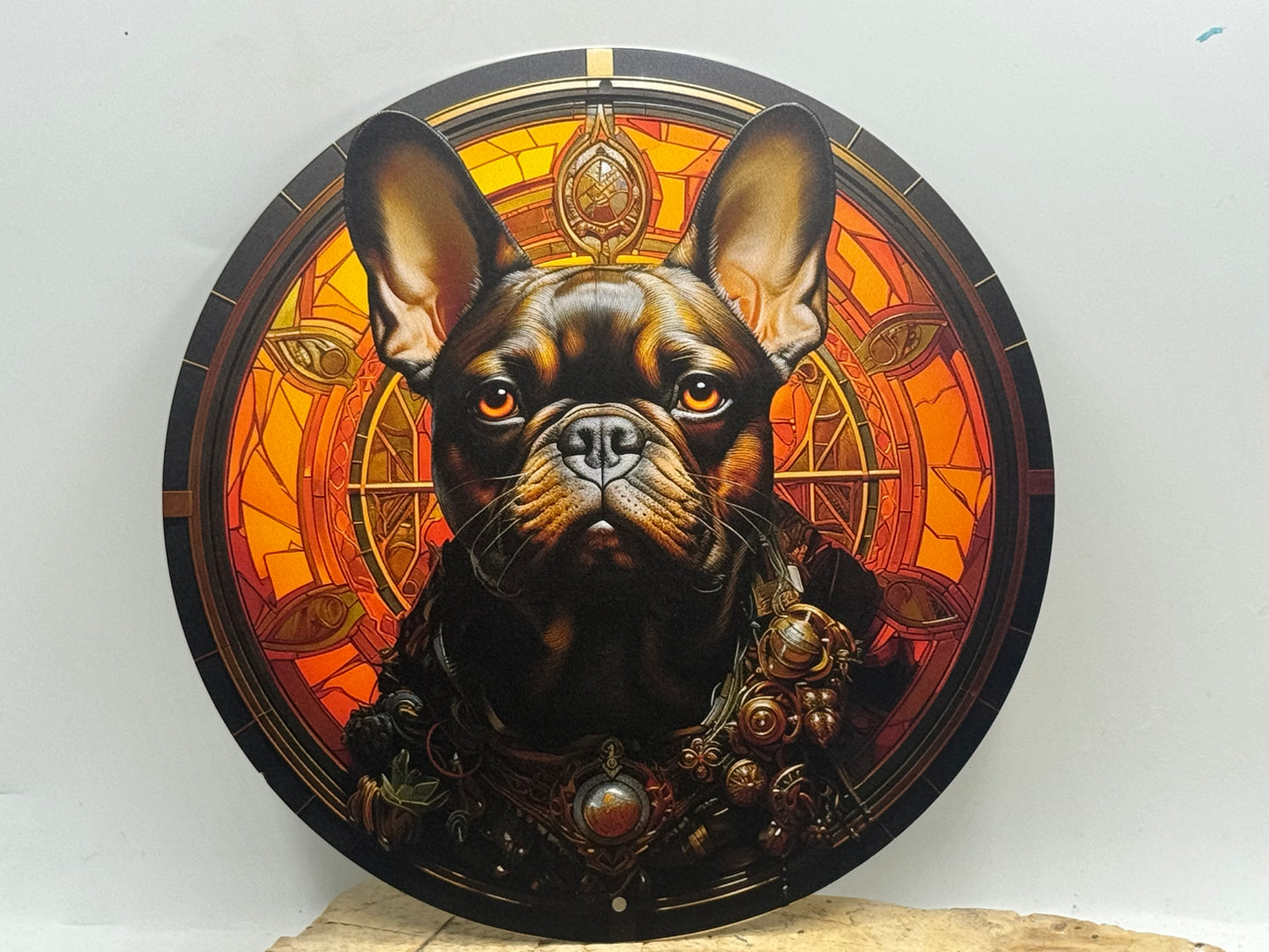 Französische Bulldogge Türschild / Dekoschild / Blechschild #48