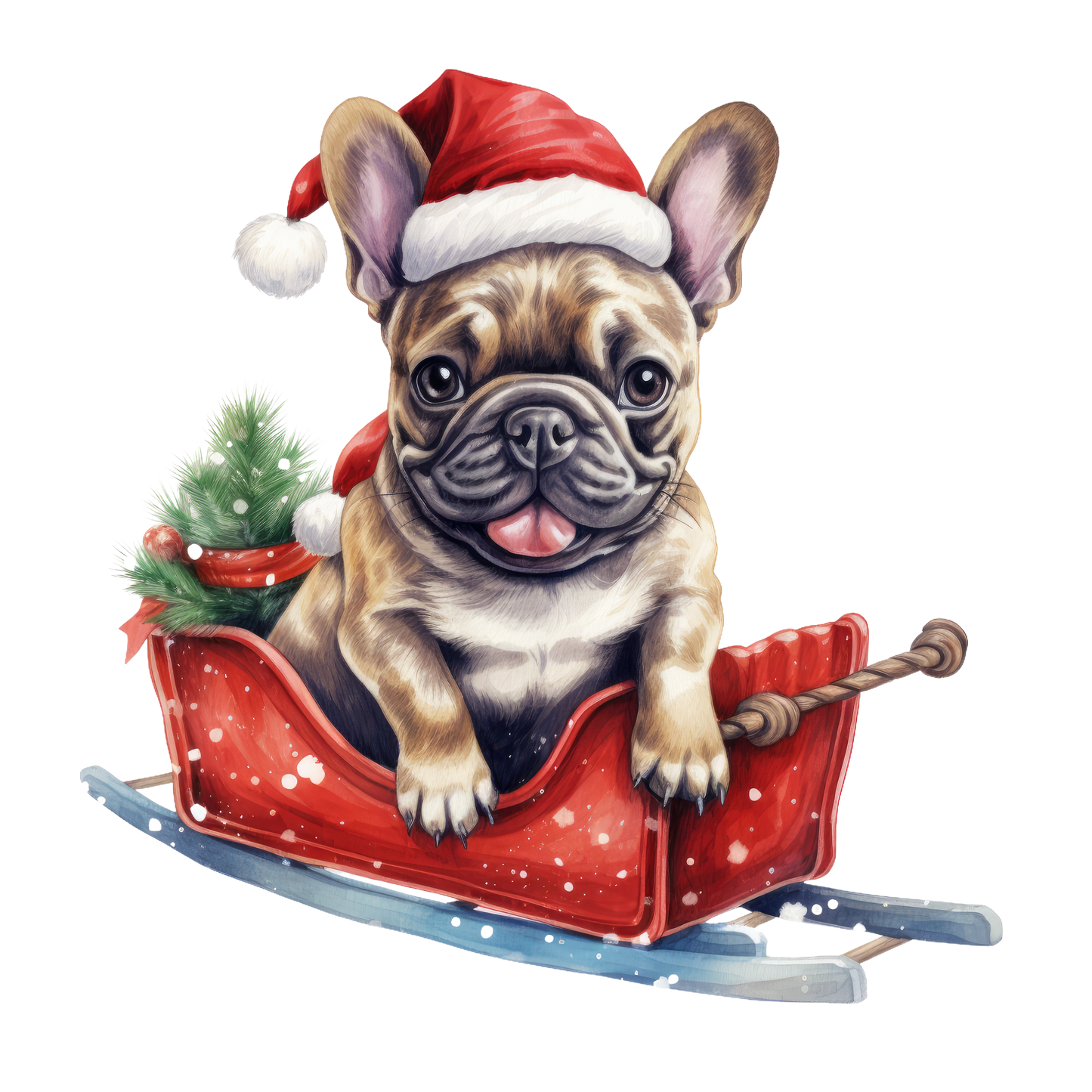 Französische Bulldogge Bügelbild Weihnachten #88