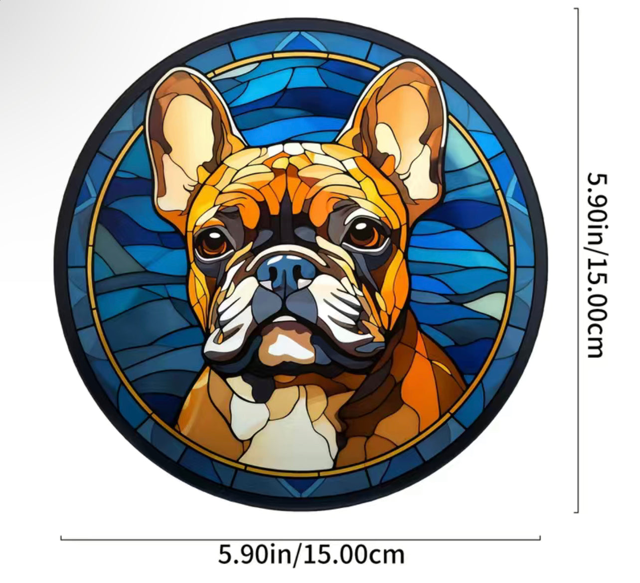 Französische Bulldogge Dekoschild / Dekoration / Sonnenfänger #6