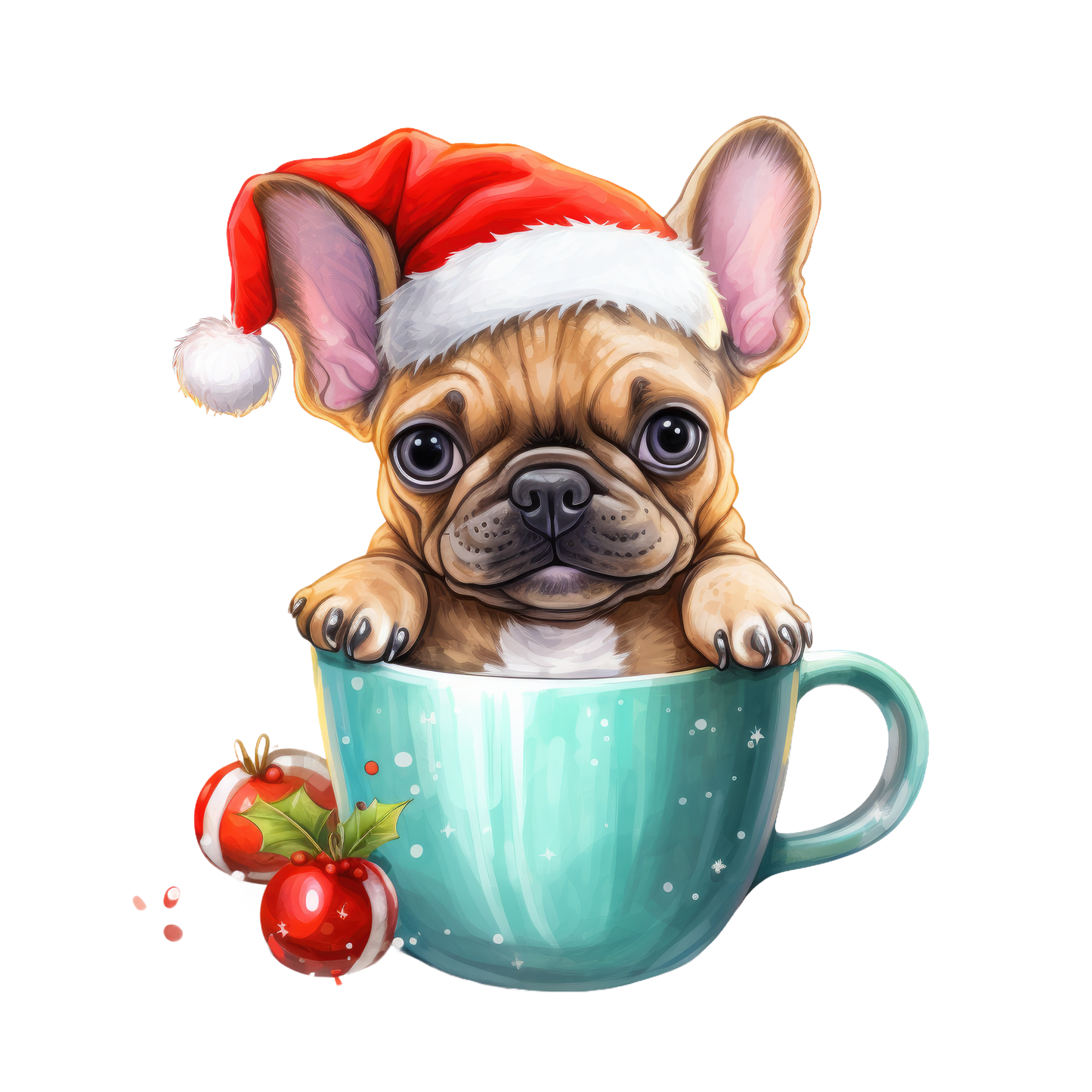 Französische Bulldogge Bügelbild Weihnachten #78