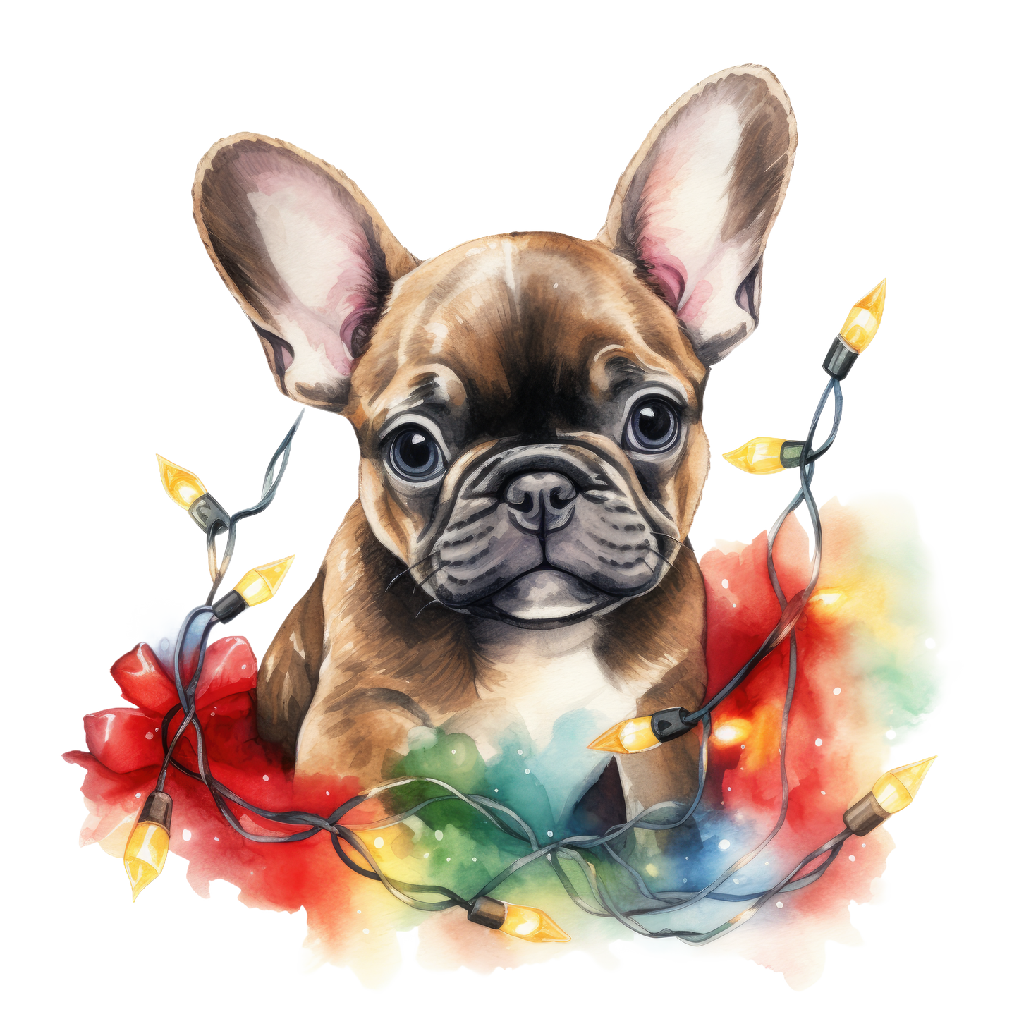 Französische Bulldogge Bügelbild Weihnachten #98