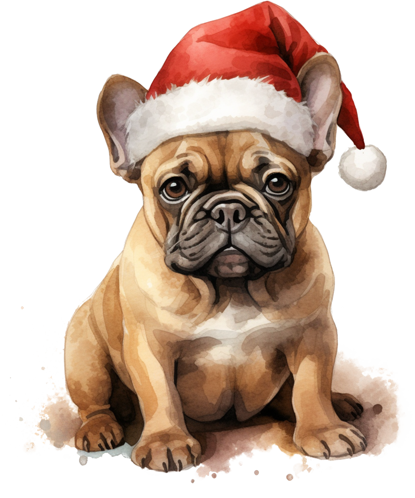 Französische Bulldogge Bügelbild Weihnachten #42