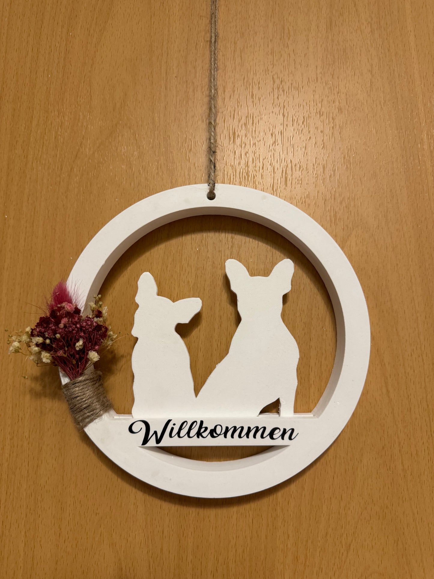 Französische Bulldogge Dekoring / Willkommen