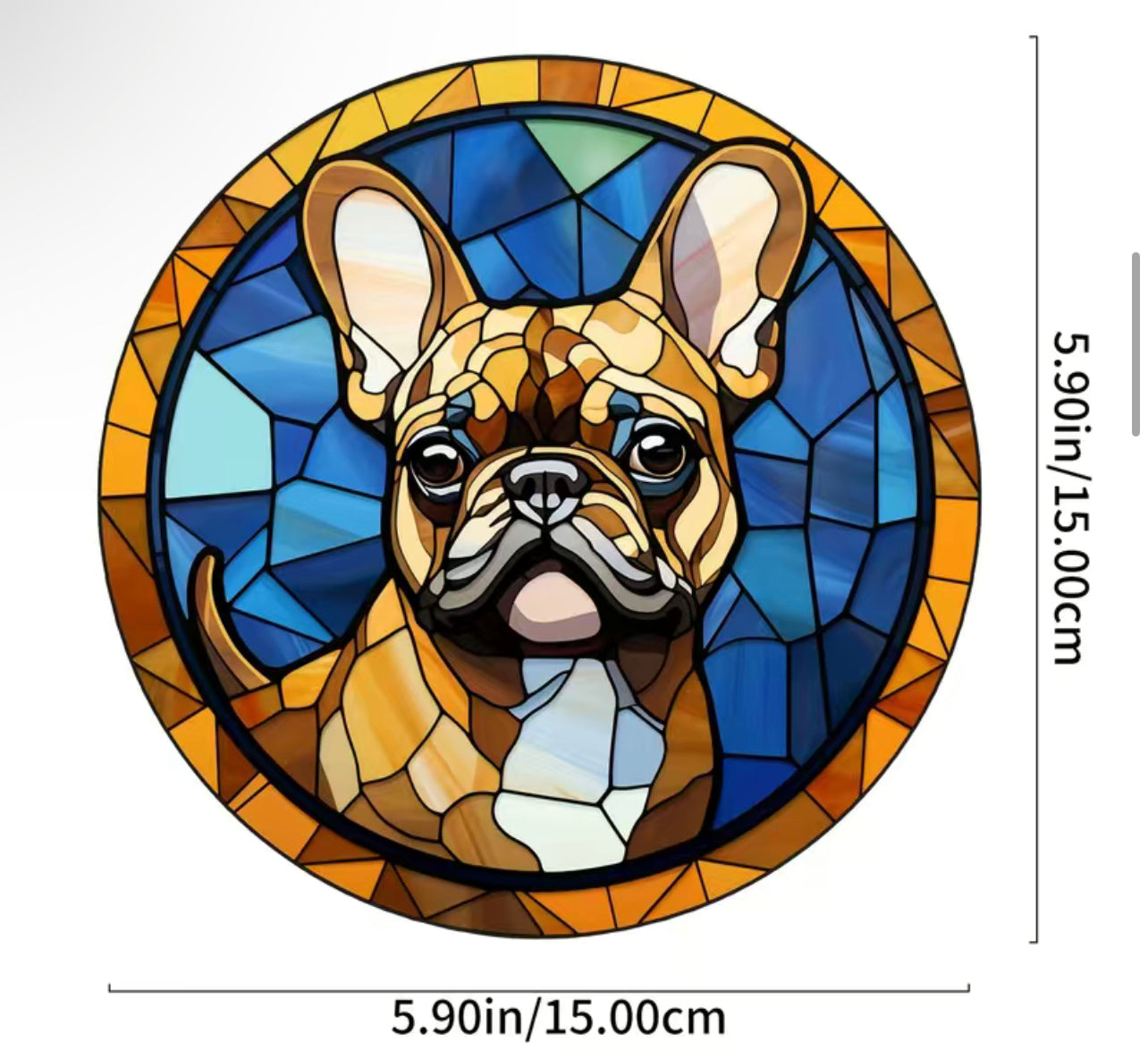 Französische Bulldogge Dekoschild / Dekoration / Sonnenfänger #5