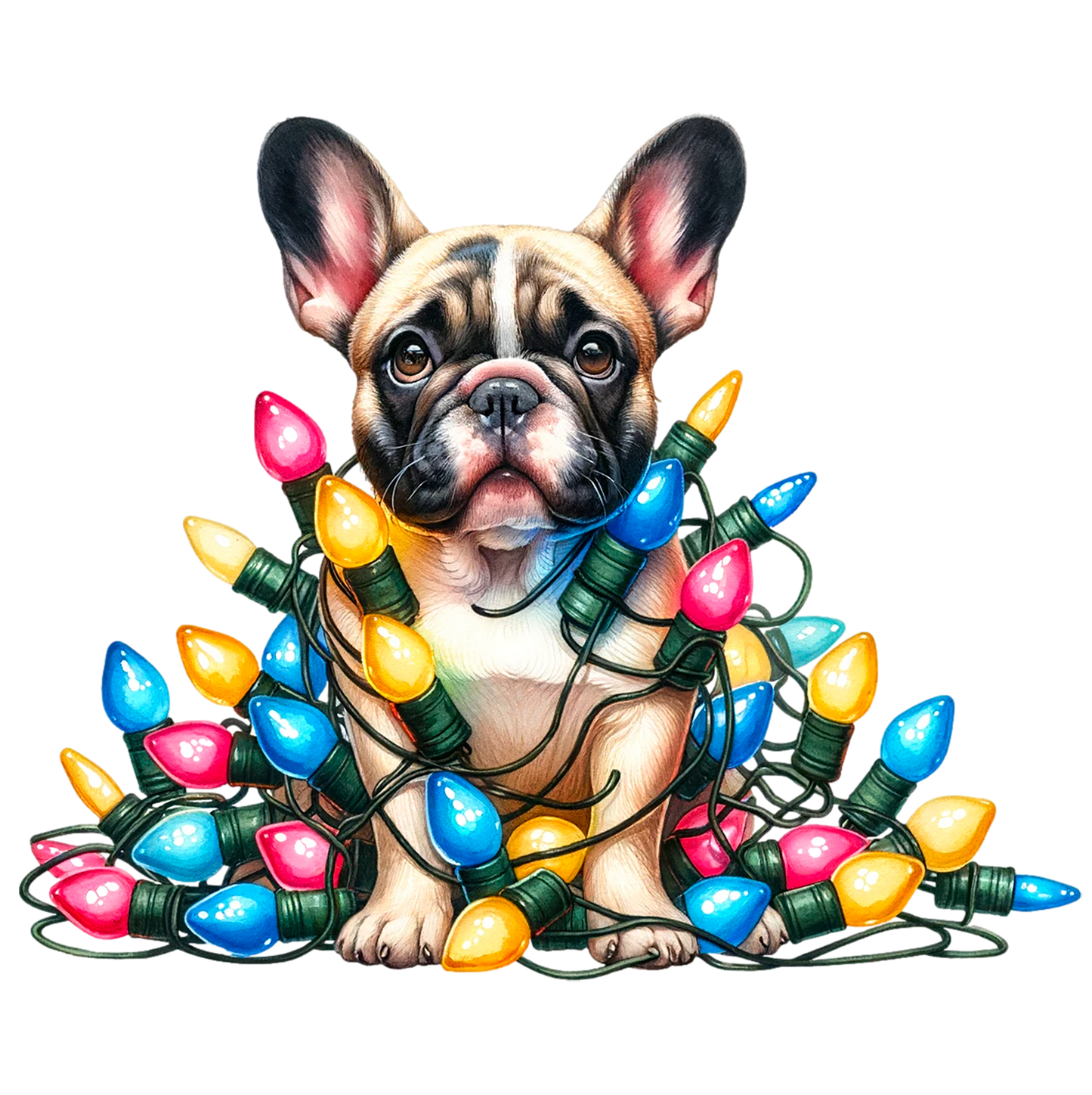 Französische Bulldogge Bügelbild Weihnachten #31