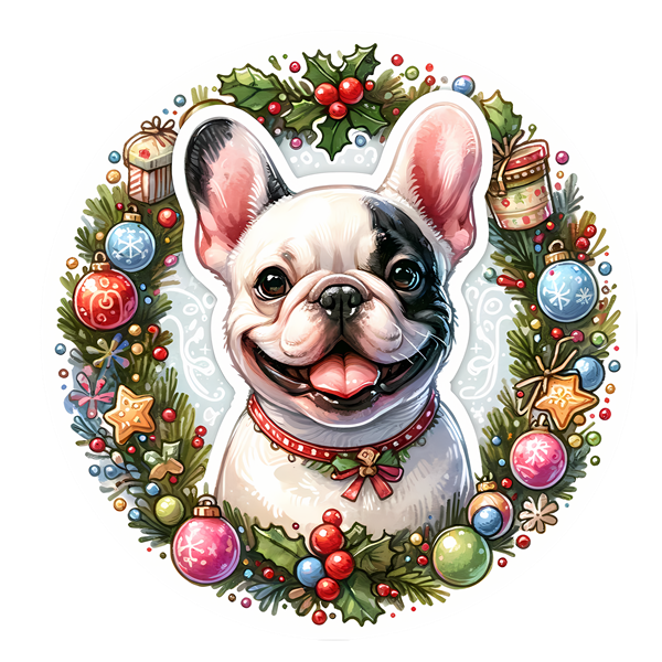 Französische Bulldogge Bügelbild Weihnachten #70