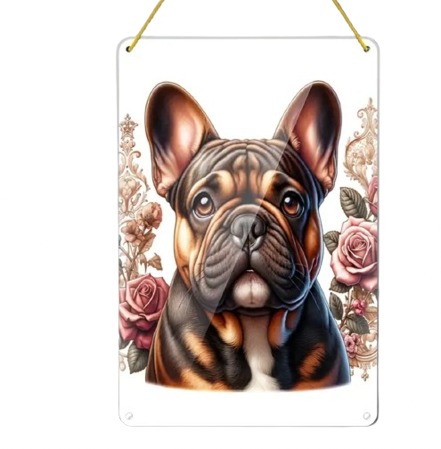 Französische Bulldogge Dekoschild / Dekoration / Sonnenfänger #21