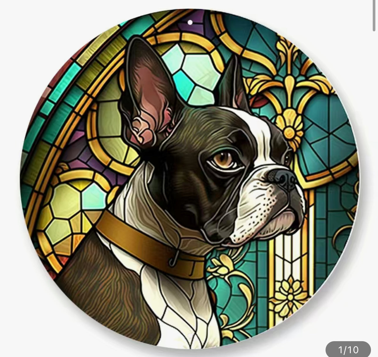 Boston Terrier Türschild / Dekoschild / Blechschild #1 - Sale