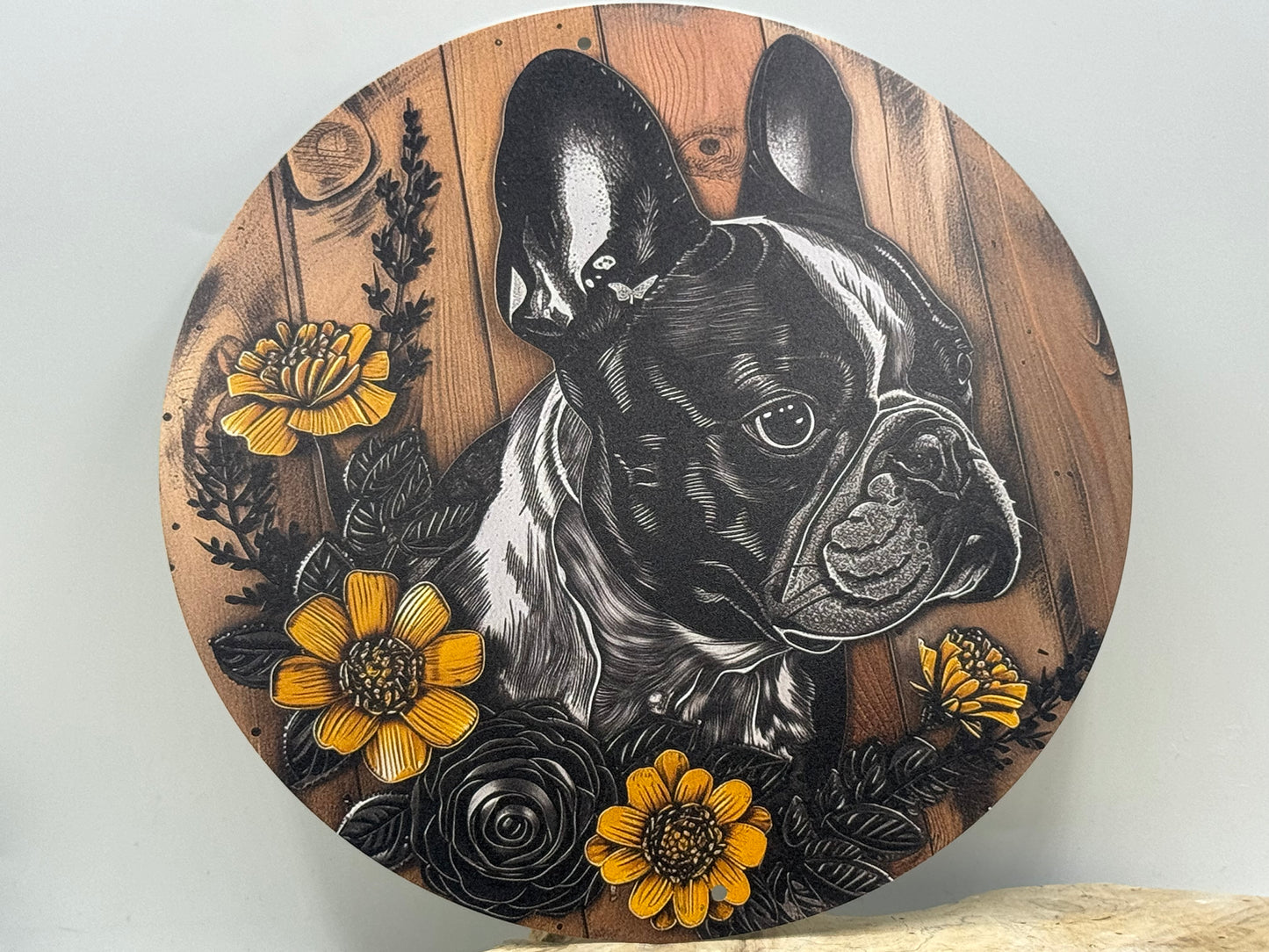 Französische Bulldogge Türschild / Dekoschild / Blechschild #94