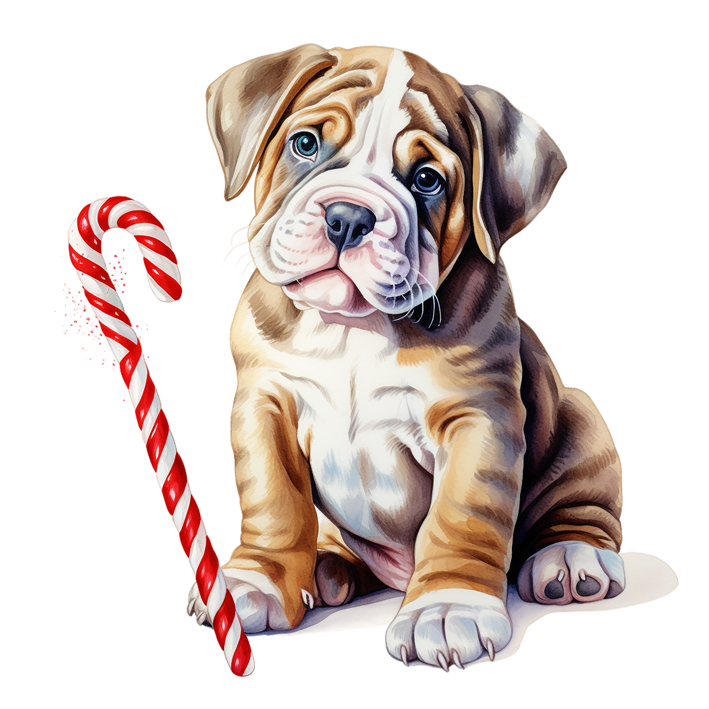 Englische Bulldogge Bügelbild Weihnachten #8