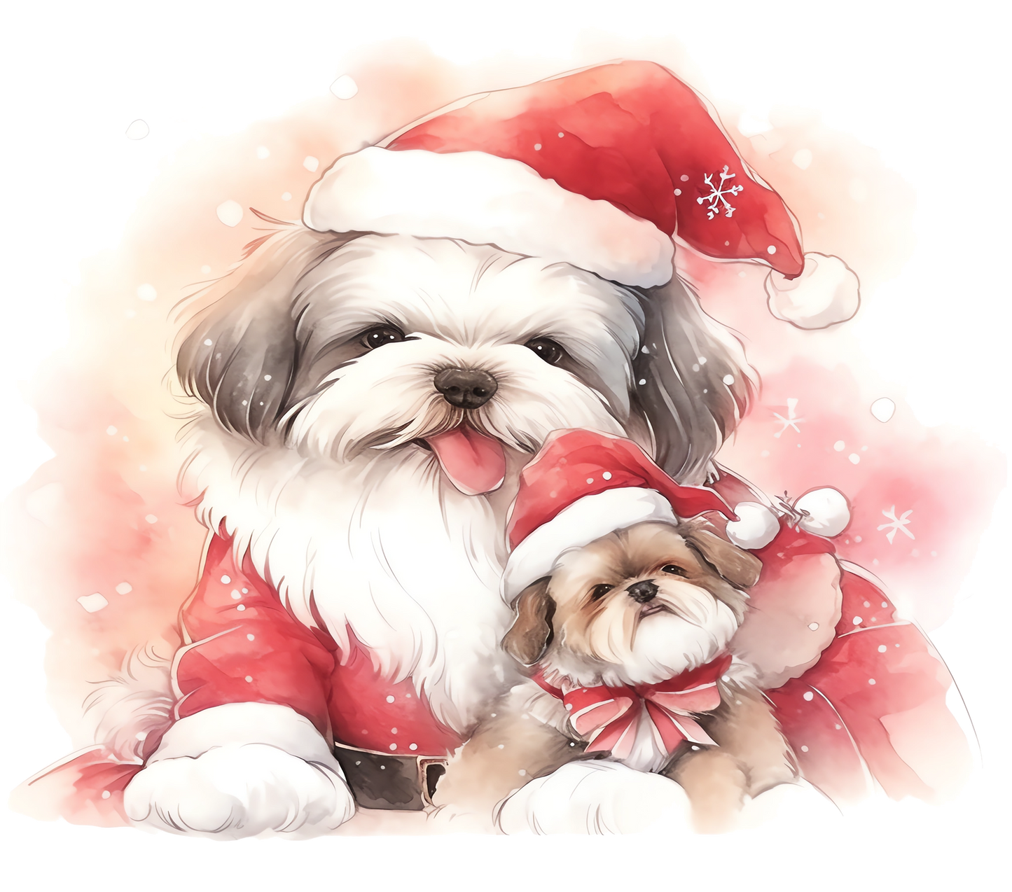 Shih Tzu Bügelbild Weihnachten #2