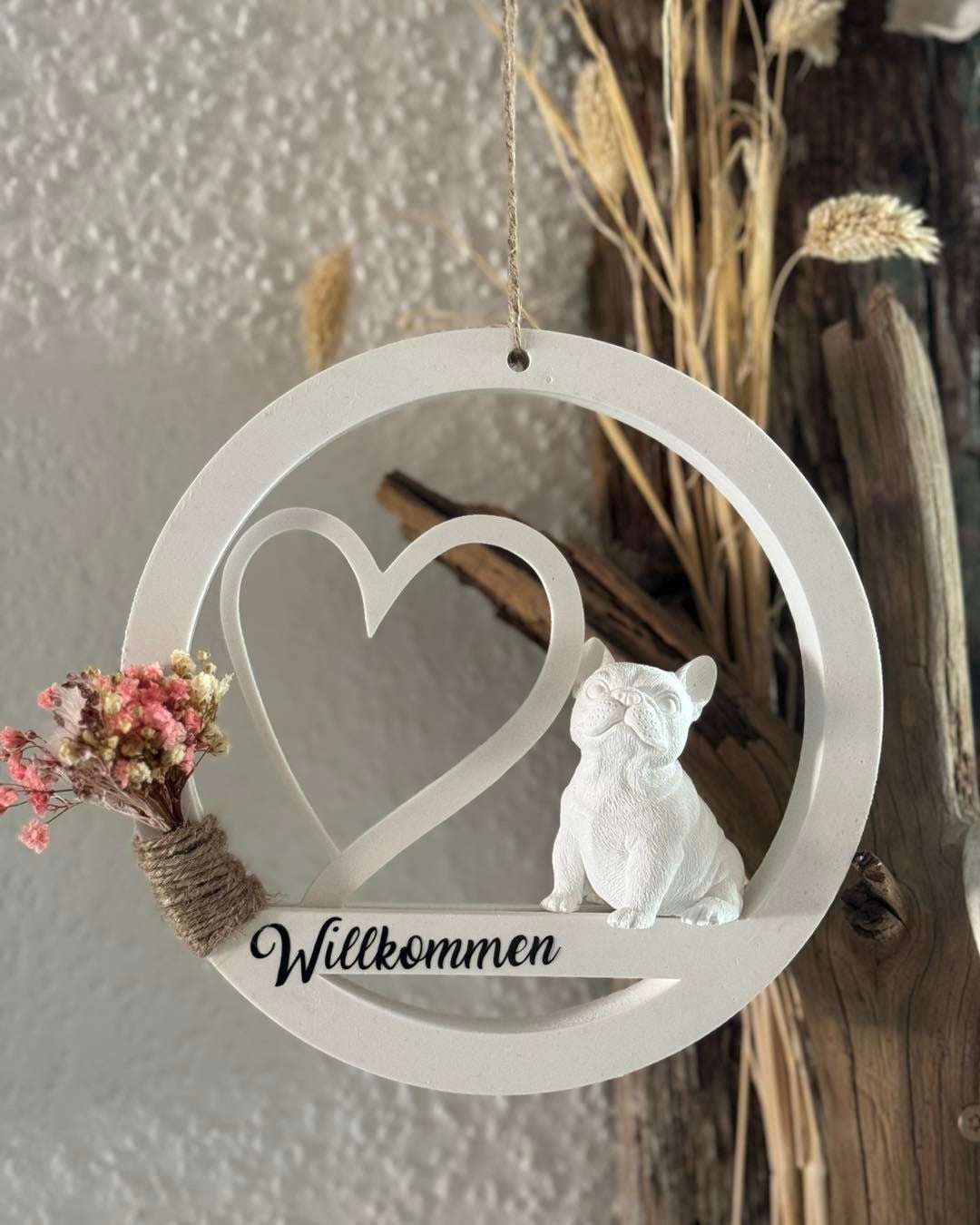 Französische Bulldogge Dekoring / Willkommen