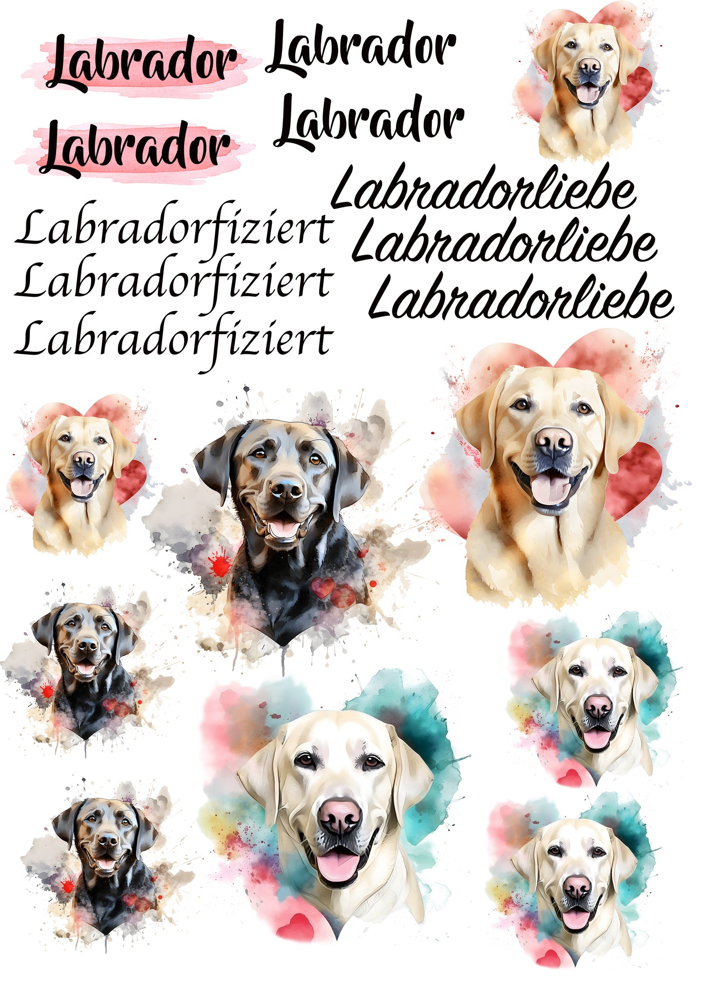 Labrador Wasserschiebefolie / Kerzentattoos #5