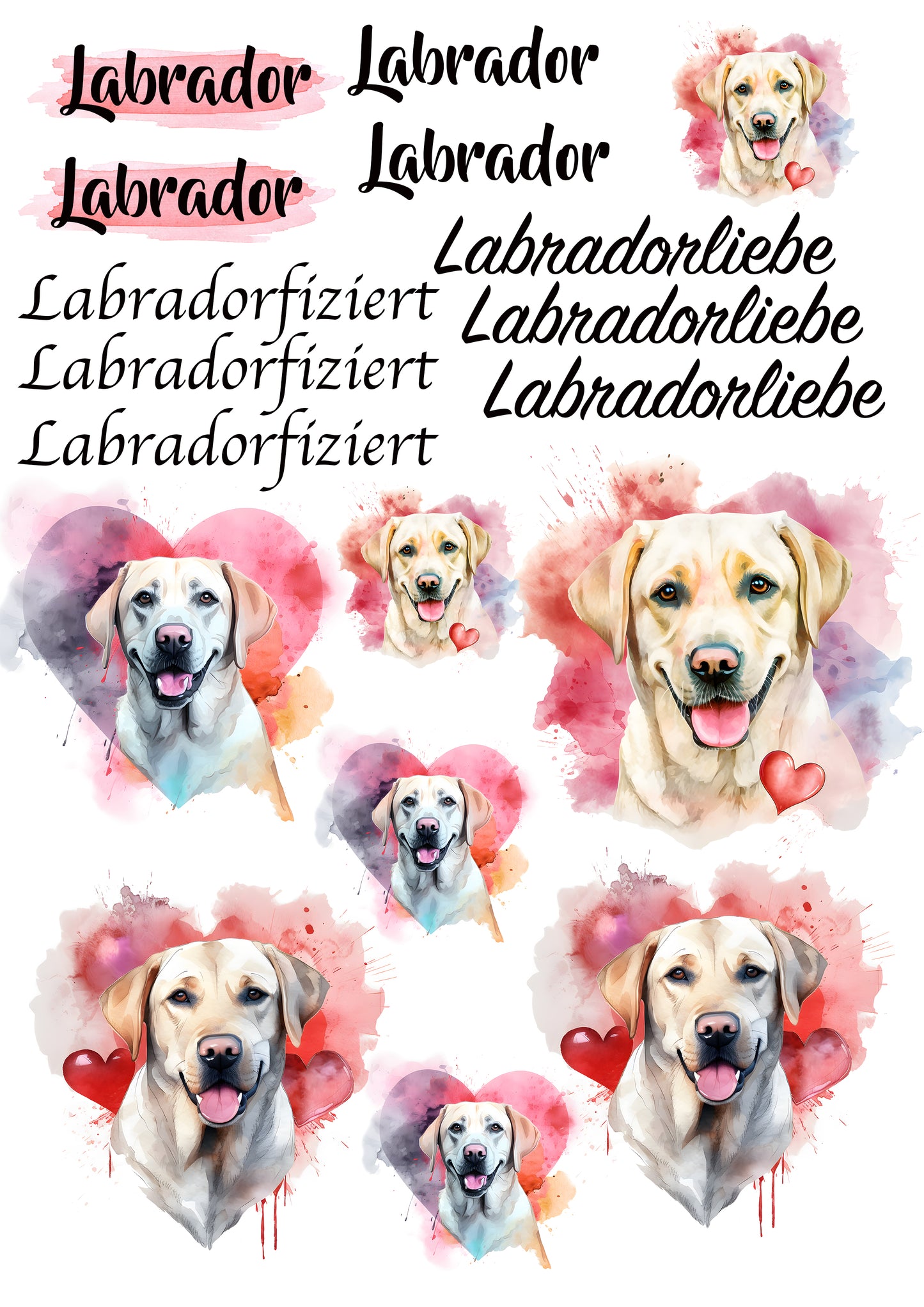 Labrador Wasserschiebefolie / Kerzentattoos #4