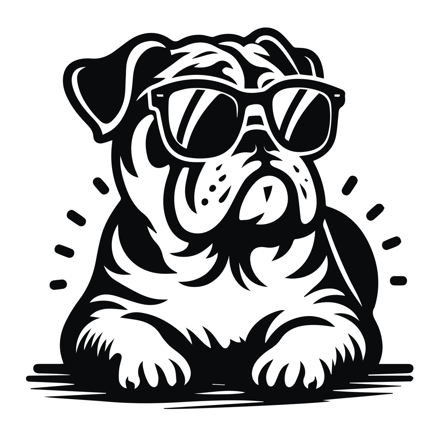 Englische Bulldogge Autoaufkleber #94