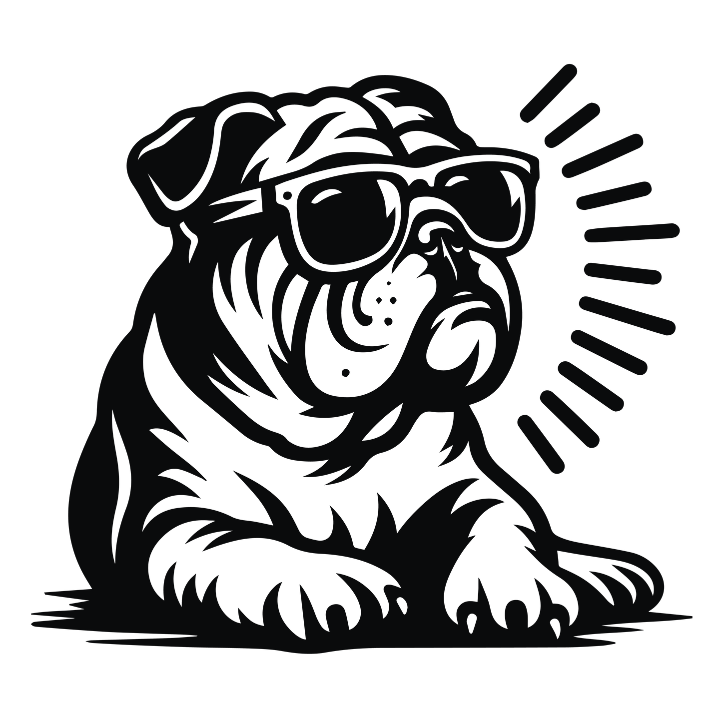 Englische Bulldogge Autoaufkleber #106