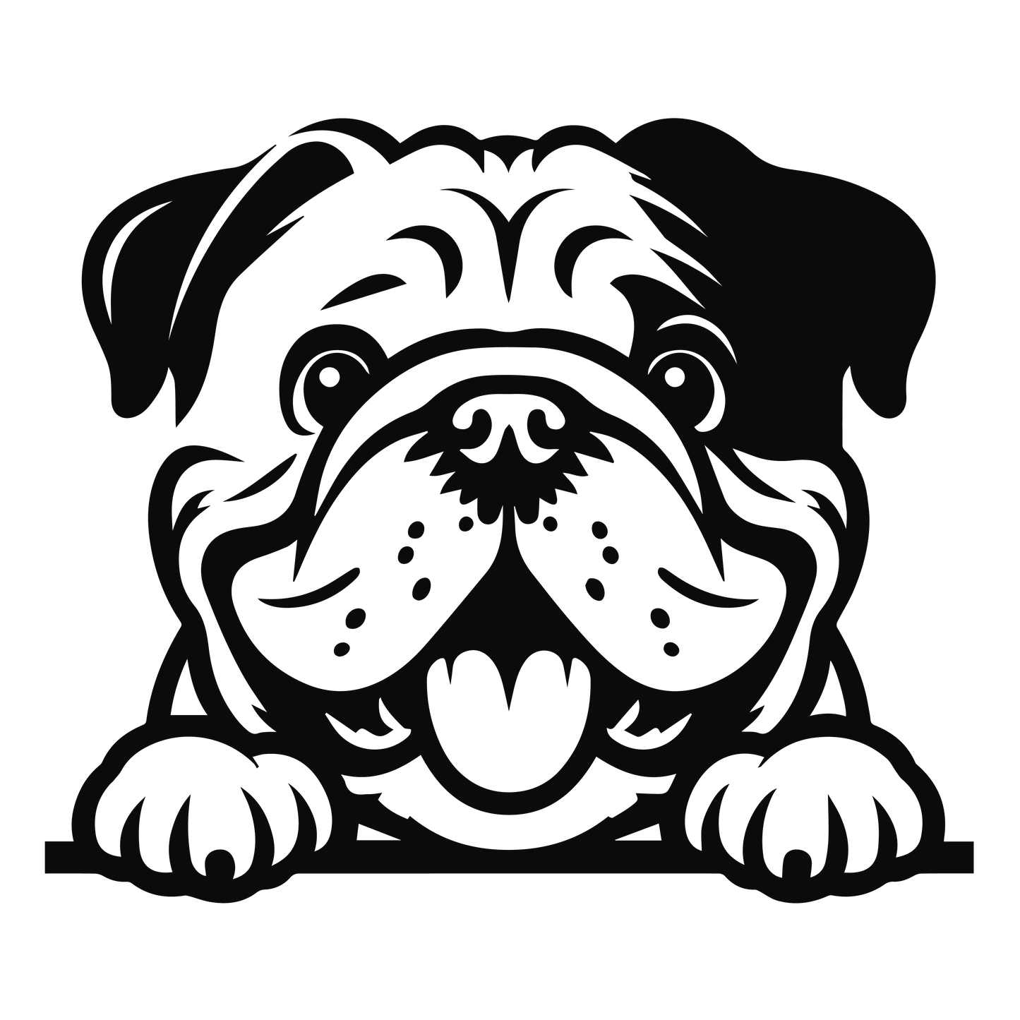 Englische Bulldogge Autoaufkleber #127