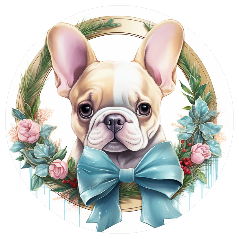 Französische Bulldogge Bügelbild Weihnachten #120