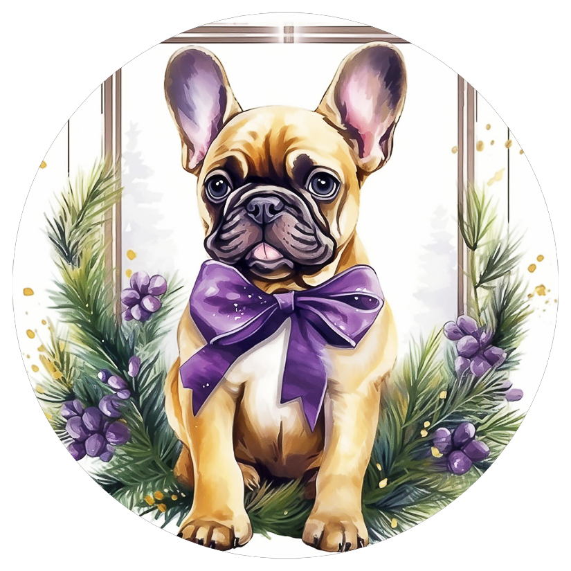 Französische Bulldogge Bügelbild Weihnachten #130