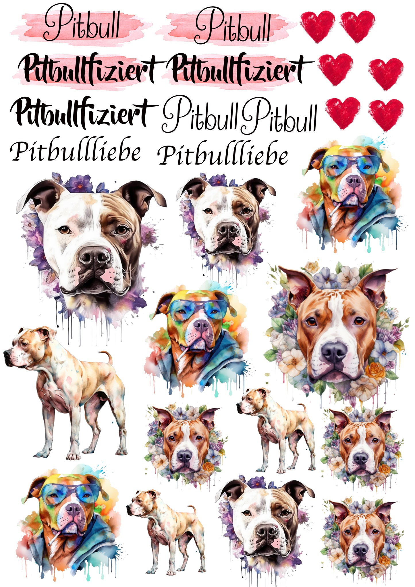 Pitbull Wasserschiebefolie / Kerzentattoos #4