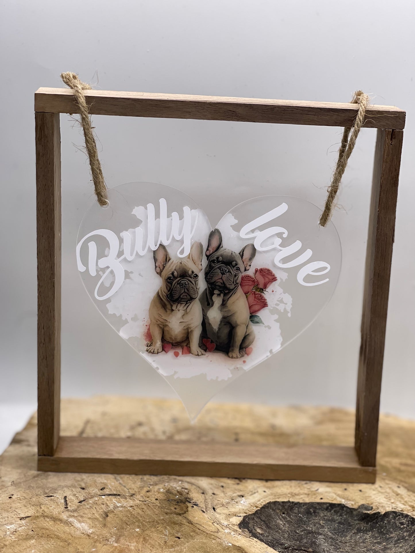 Französische Bulldogge Dekoration Holz