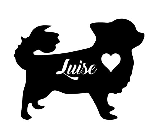 Autoaufkleber Silhouette mit Wunschnamen