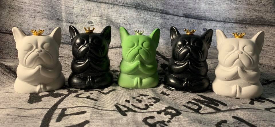 Französische Bulldogge Figur Yoga #40