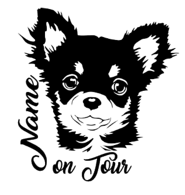 Chihuahua Autoaufkleber mit Wunschname #11
