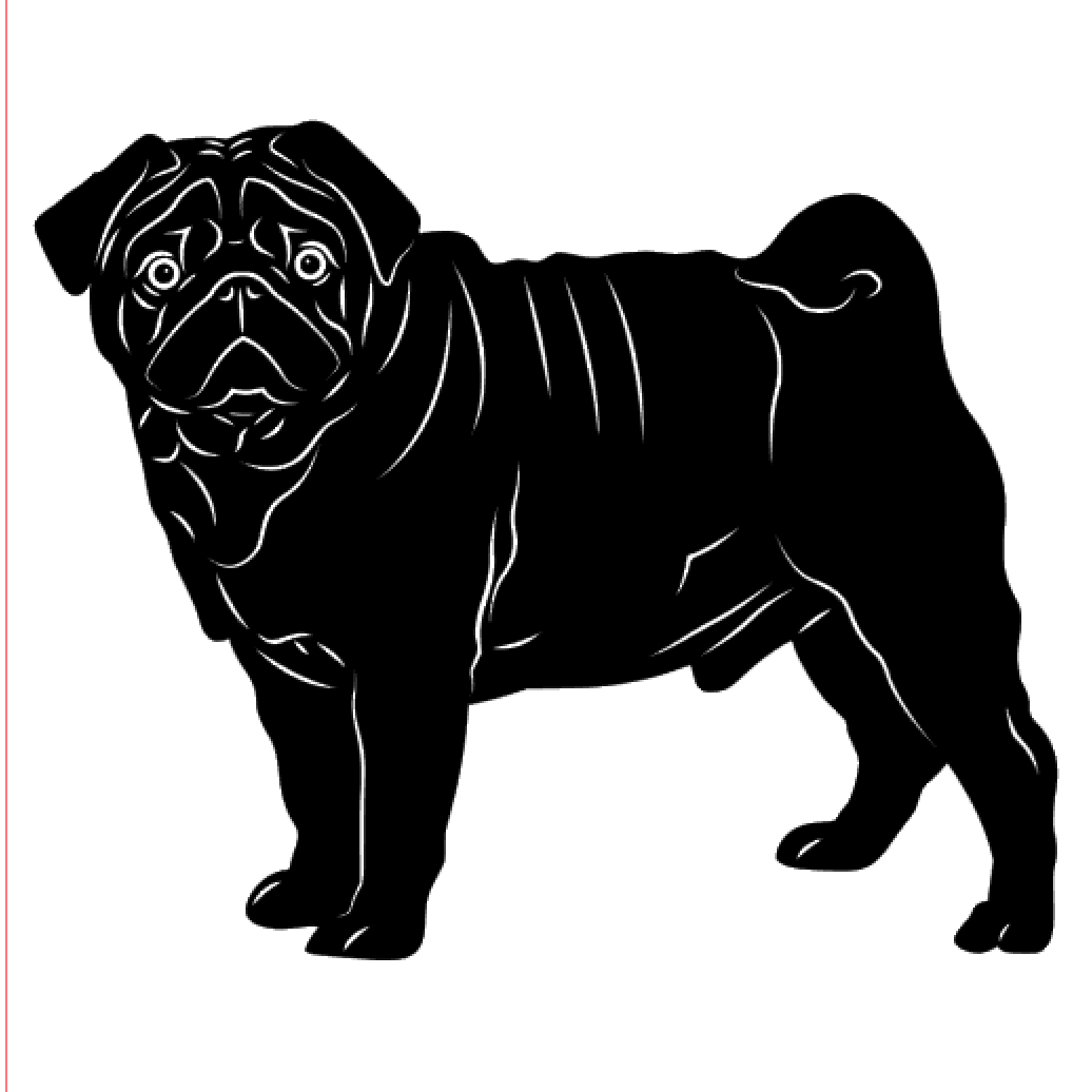 Mops Autoaufkleber #19